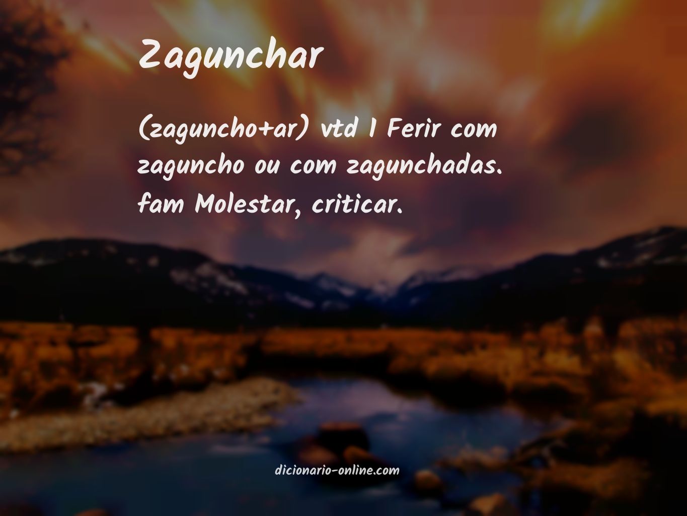 Significado de zagunchar