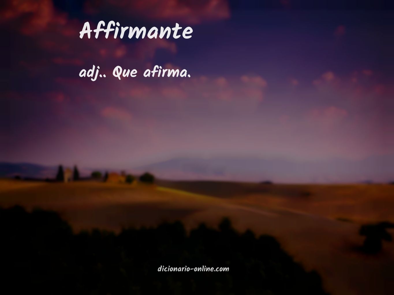 Significado de affirmante