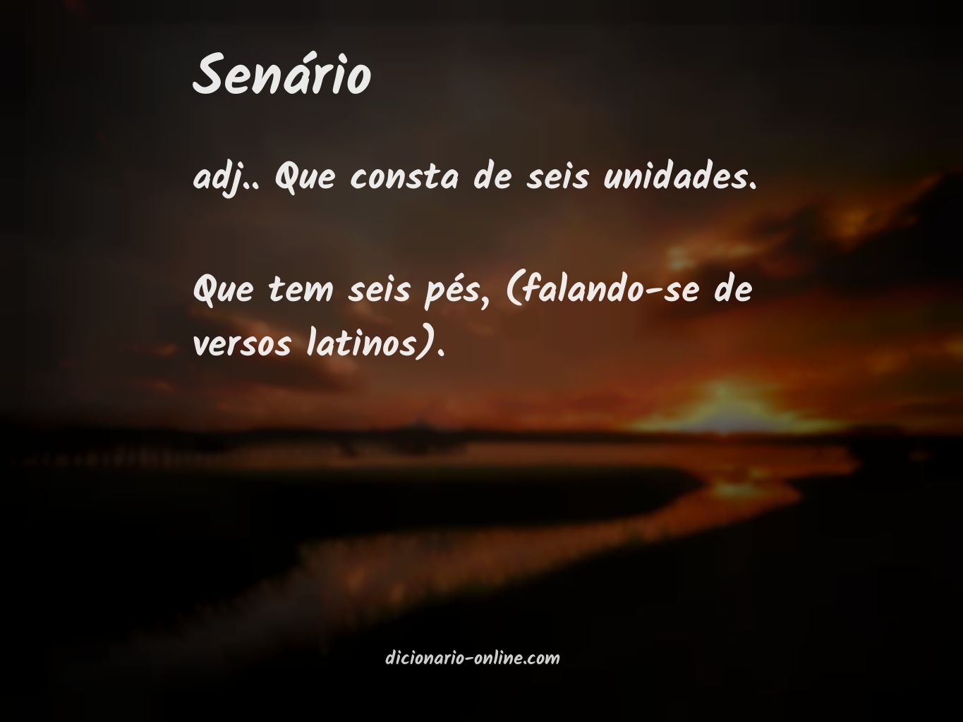 Significado de senário