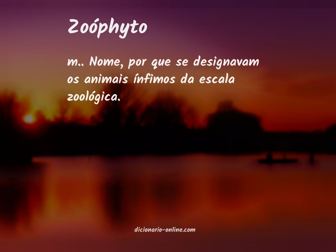 Significado de zoóphyto