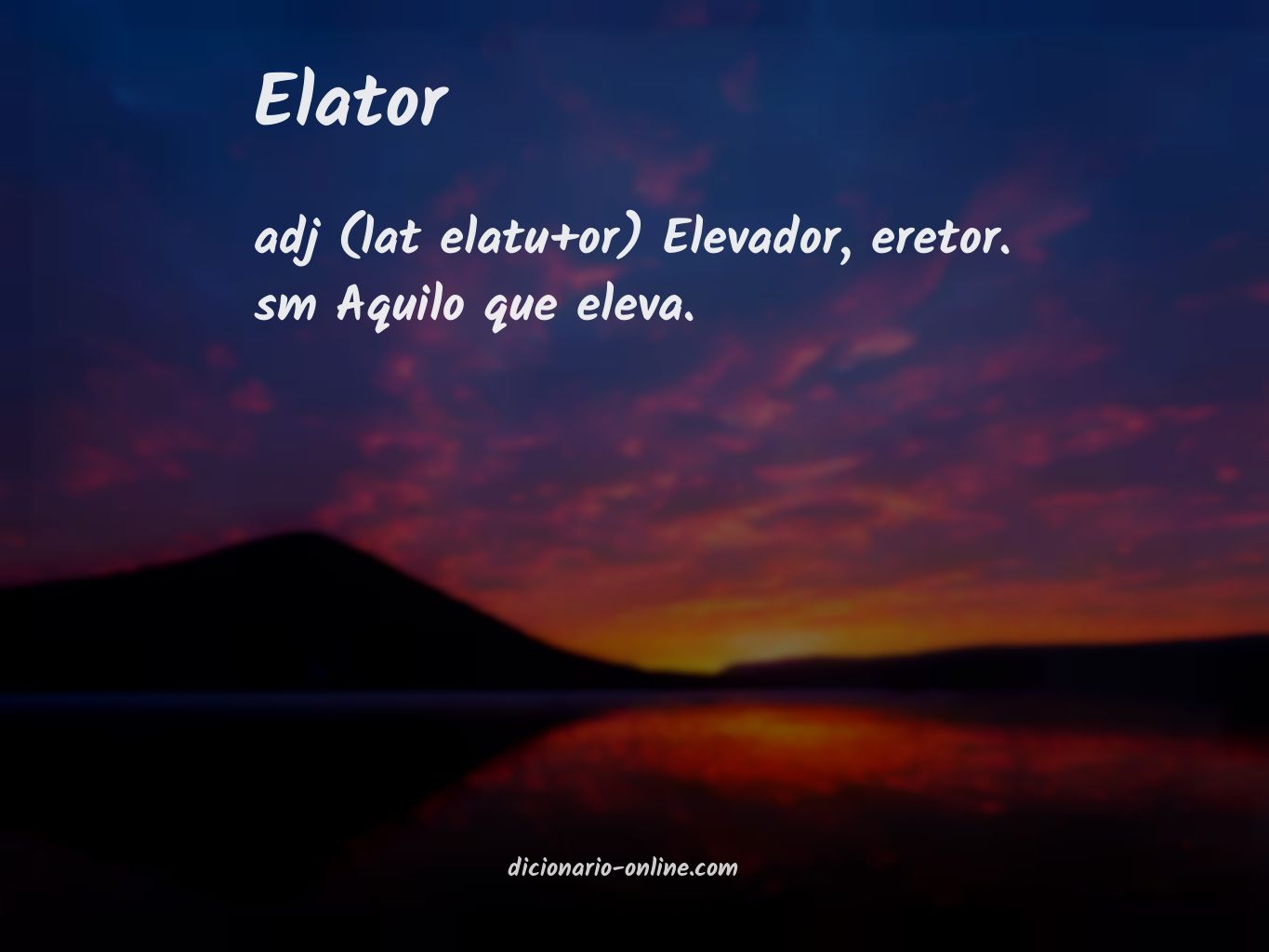 Significado de elator