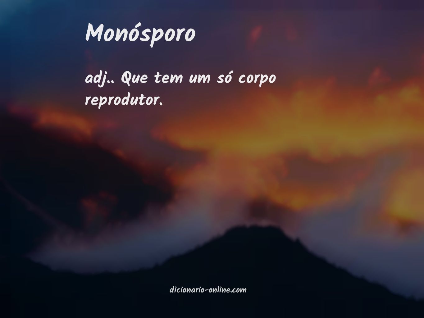 Significado de monósporo