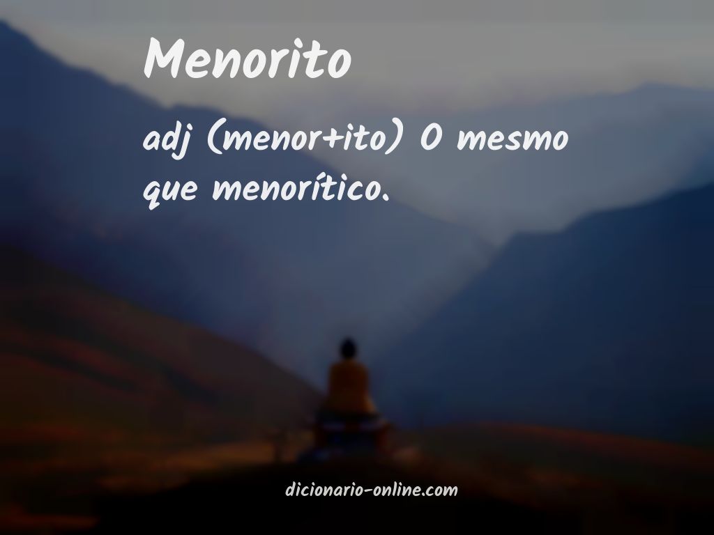 Significado de menorito