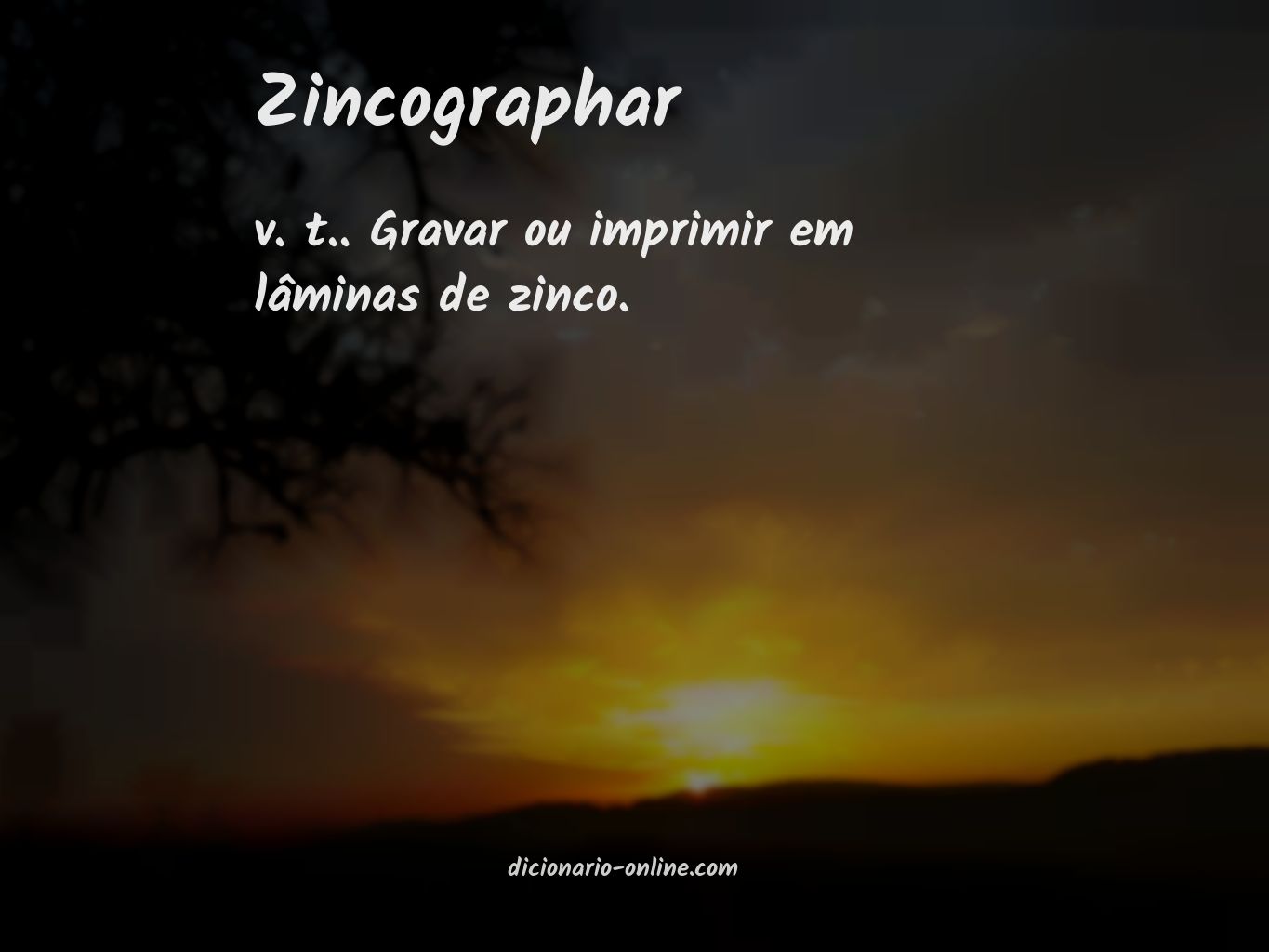 Significado de zincographar