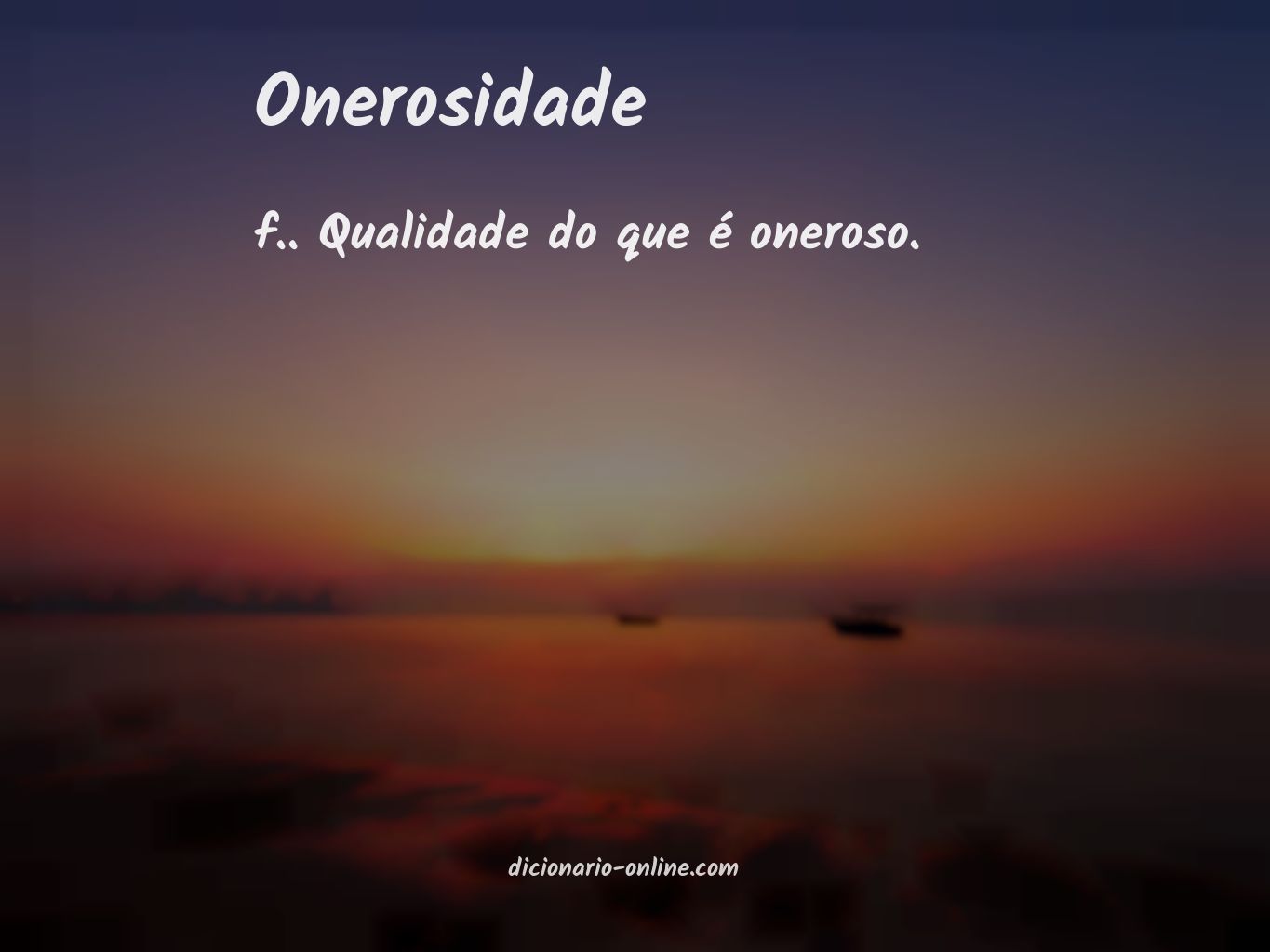 Significado de onerosidade