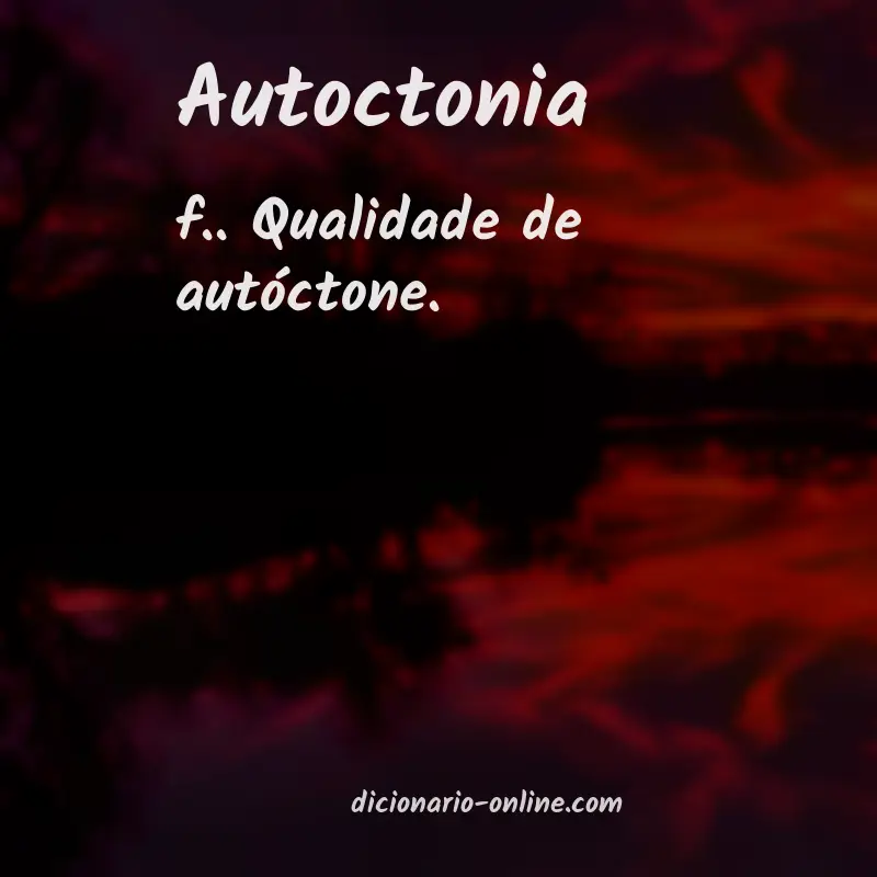 Significado de autoctonia
