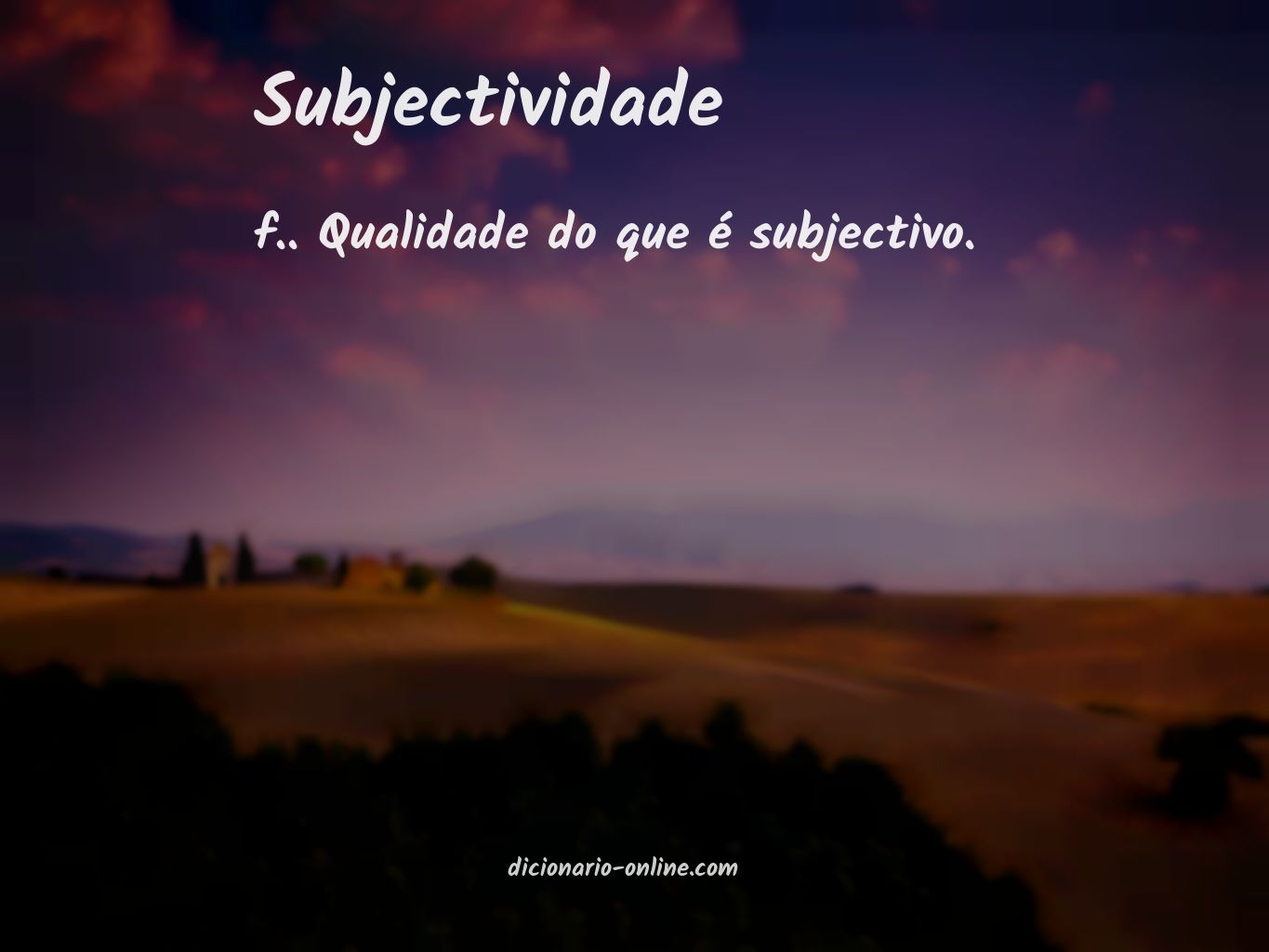 Significado de subjectividade