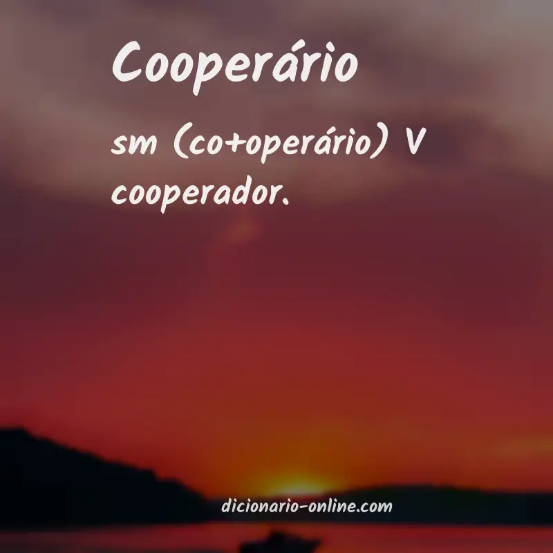 Significado de cooperário