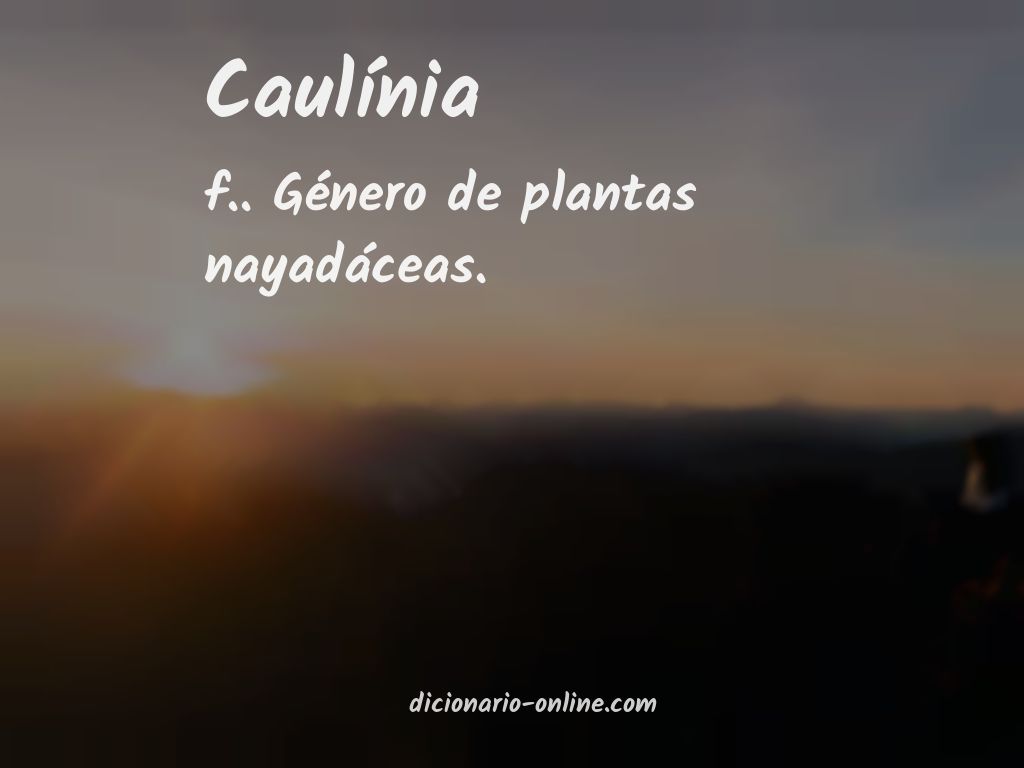 Significado de caulínia