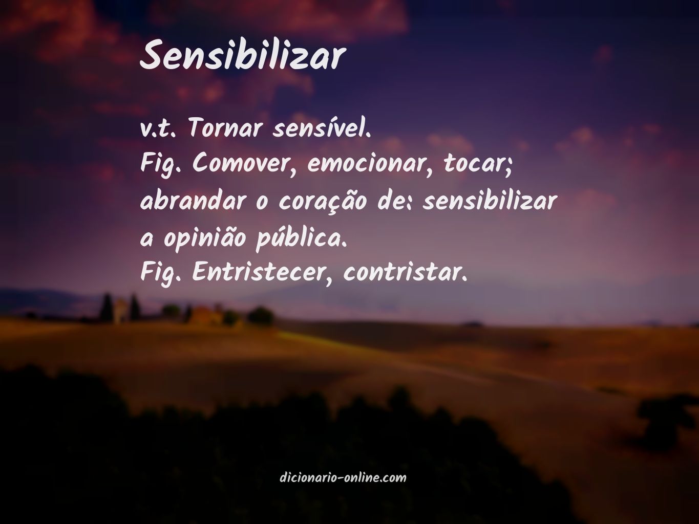 Significado de sensibilizar