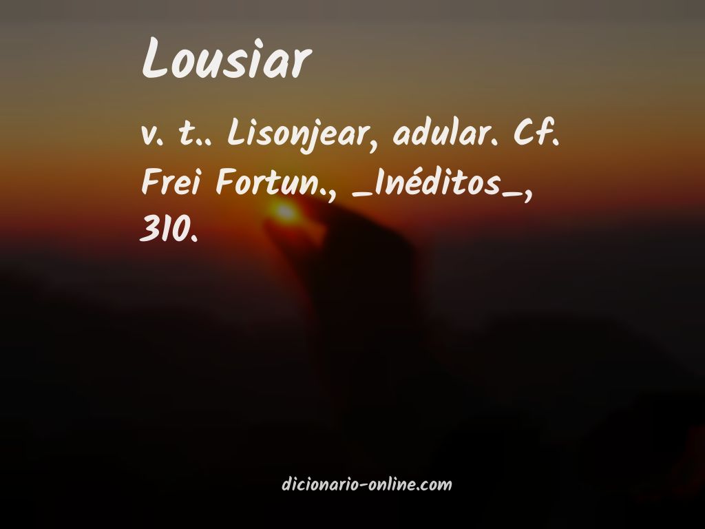 Significado de lousiar