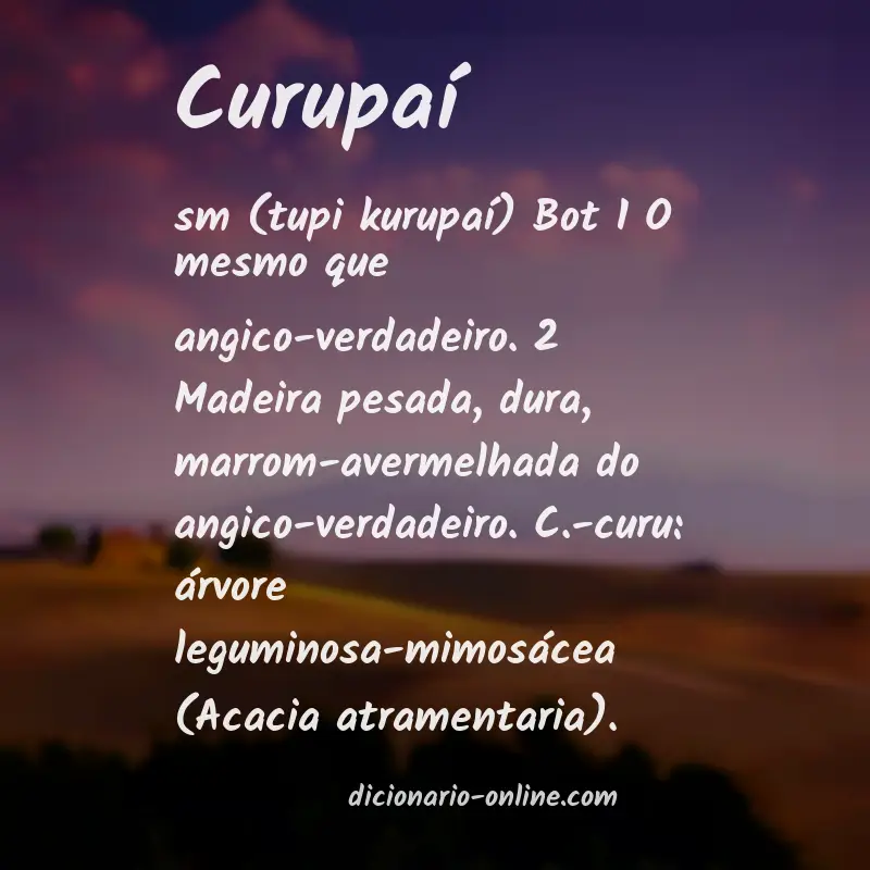 Significado de curupaí