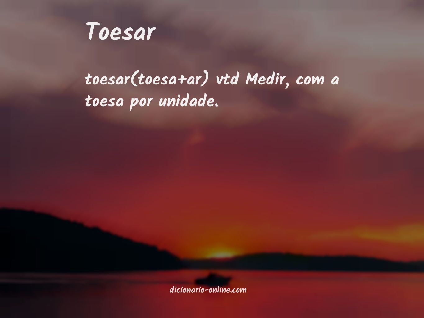 Significado de toesar