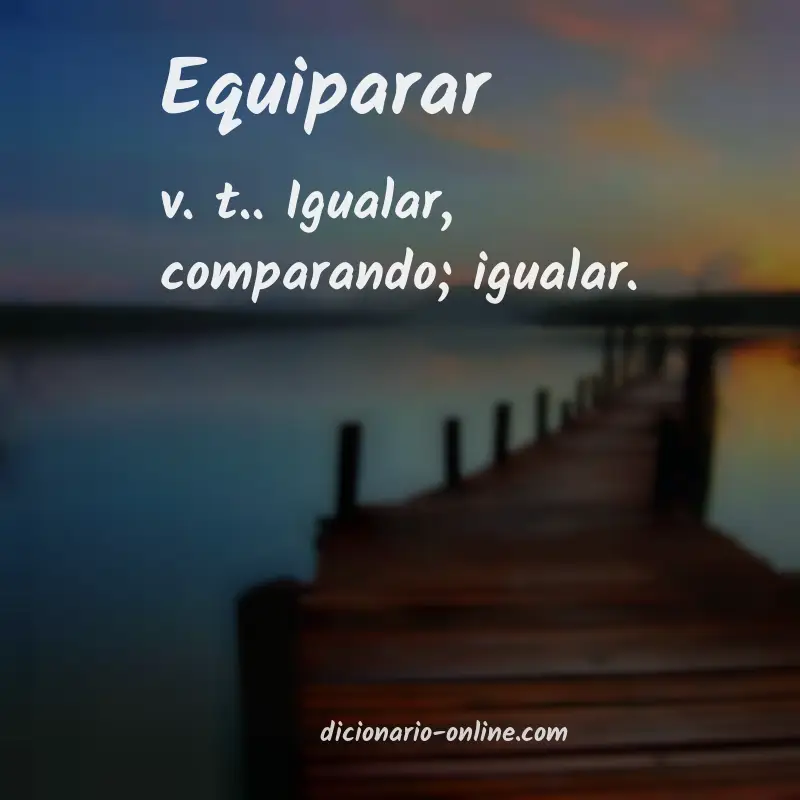 Significado de equiparar