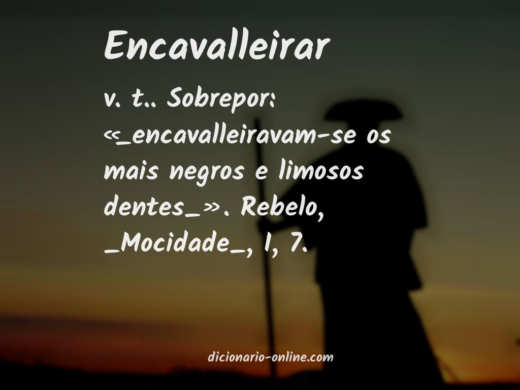 Significado de encavalleirar