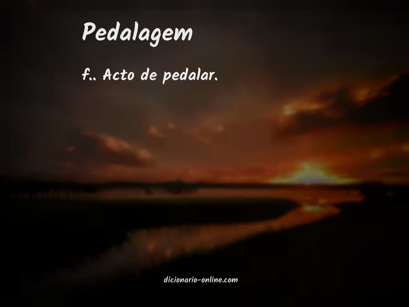 Significado de pedalagem