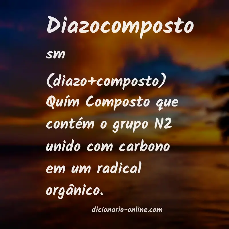 Significado de diazocomposto