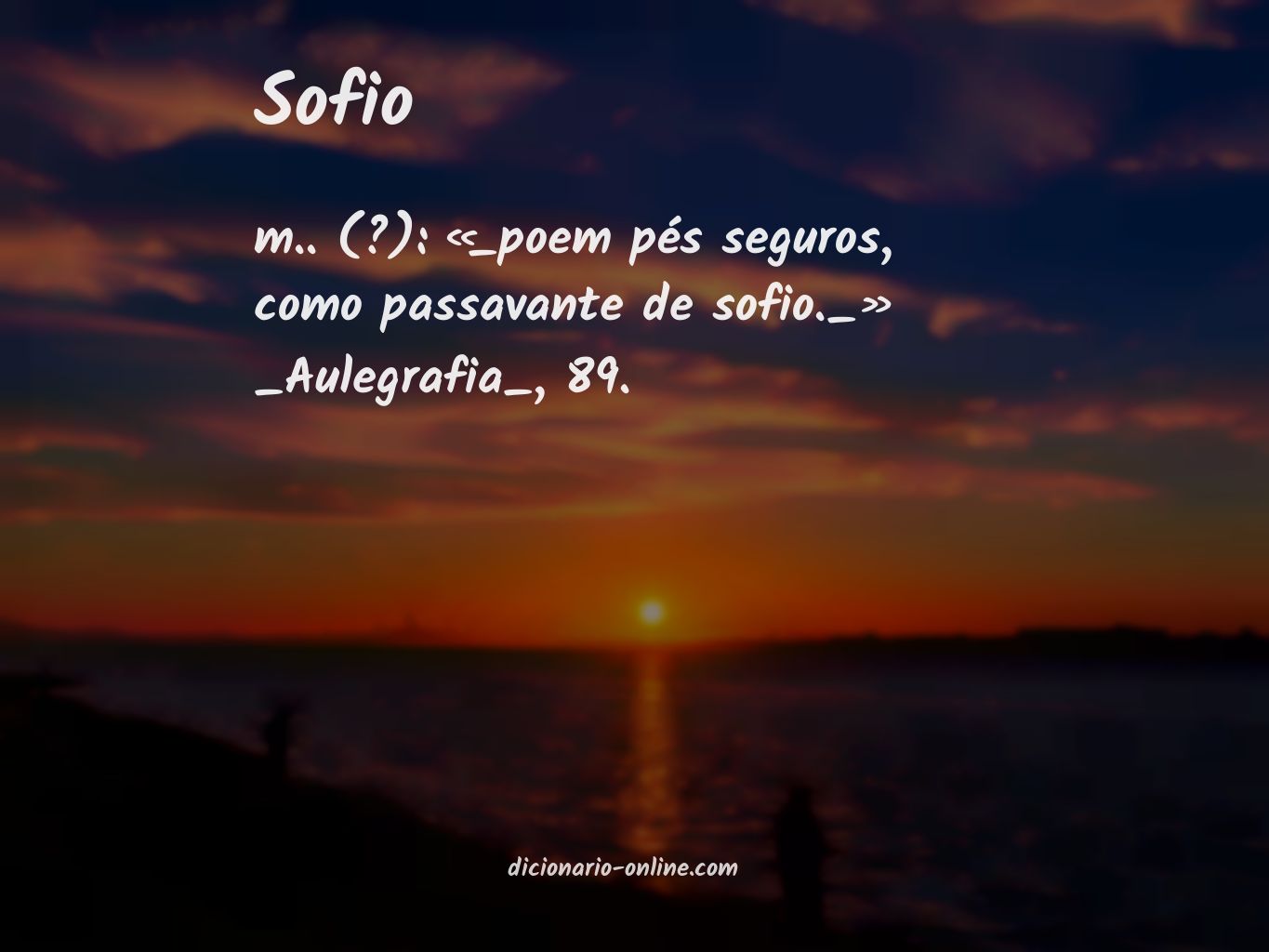 Significado de sofio