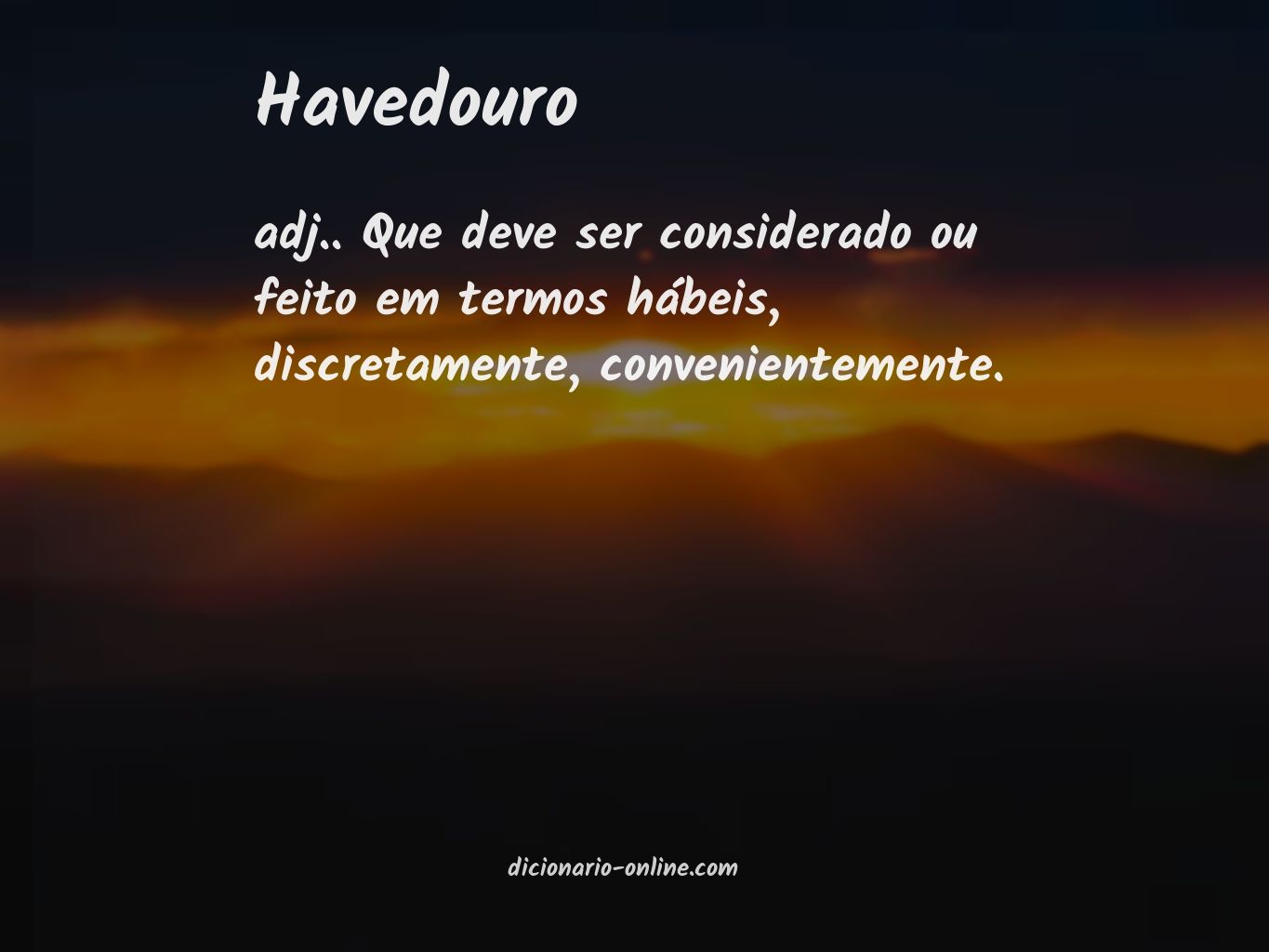 Significado de havedouro