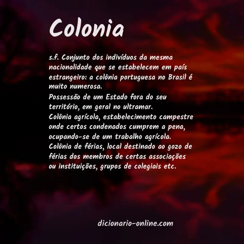 Significado de colonia