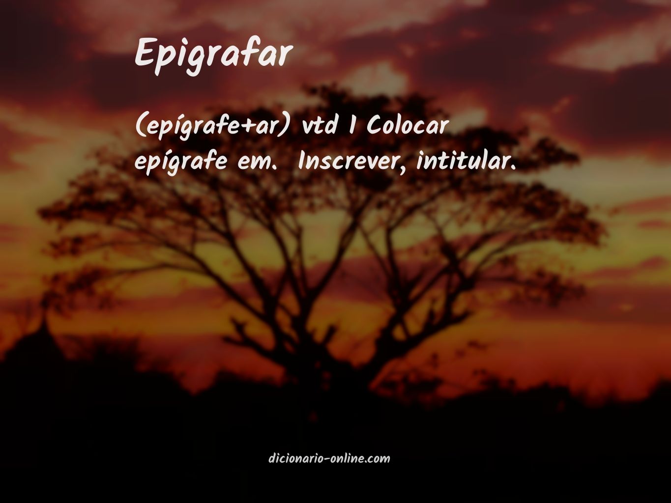 Significado de epigrafar