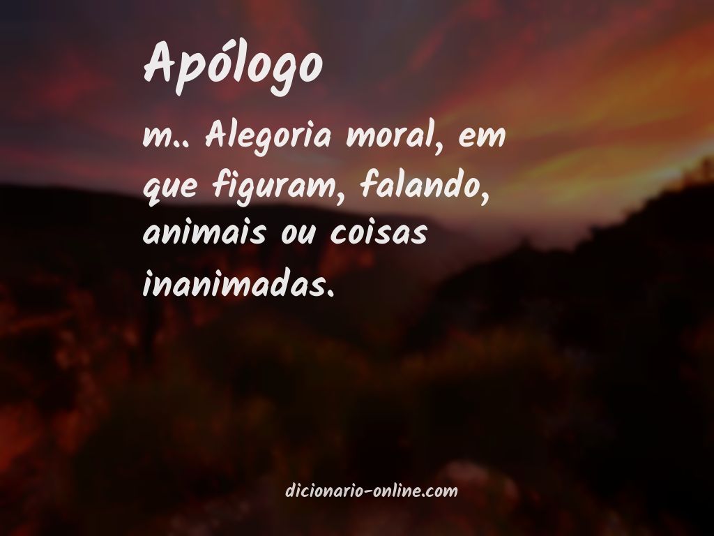 Significado de apólogo