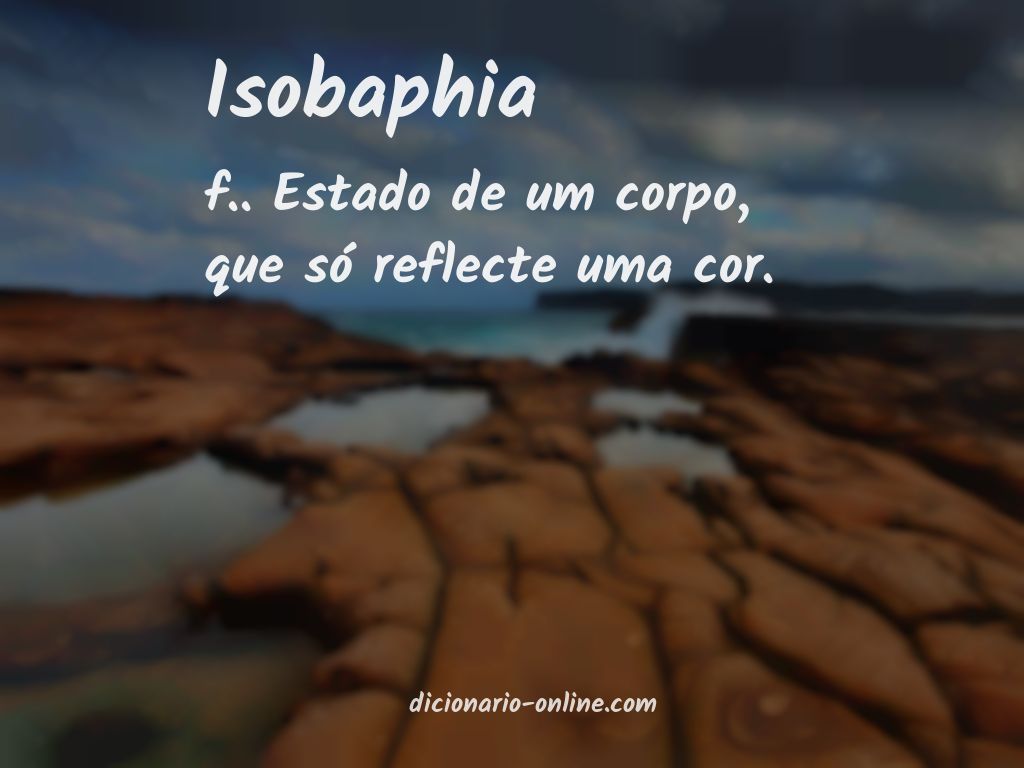 Significado de isobaphia