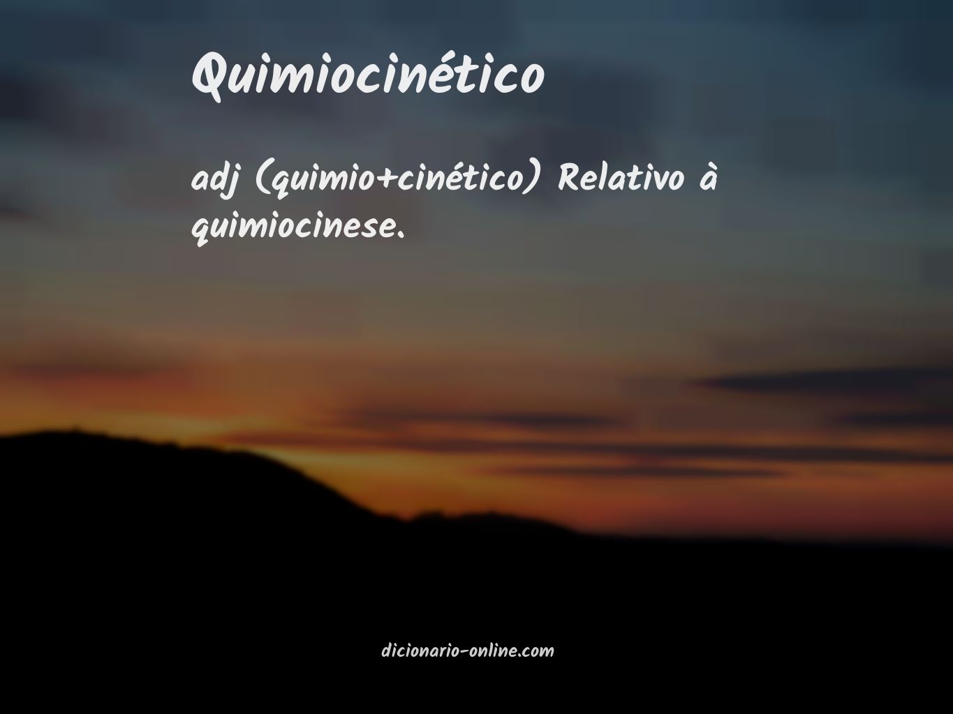 Significado de quimiocinético