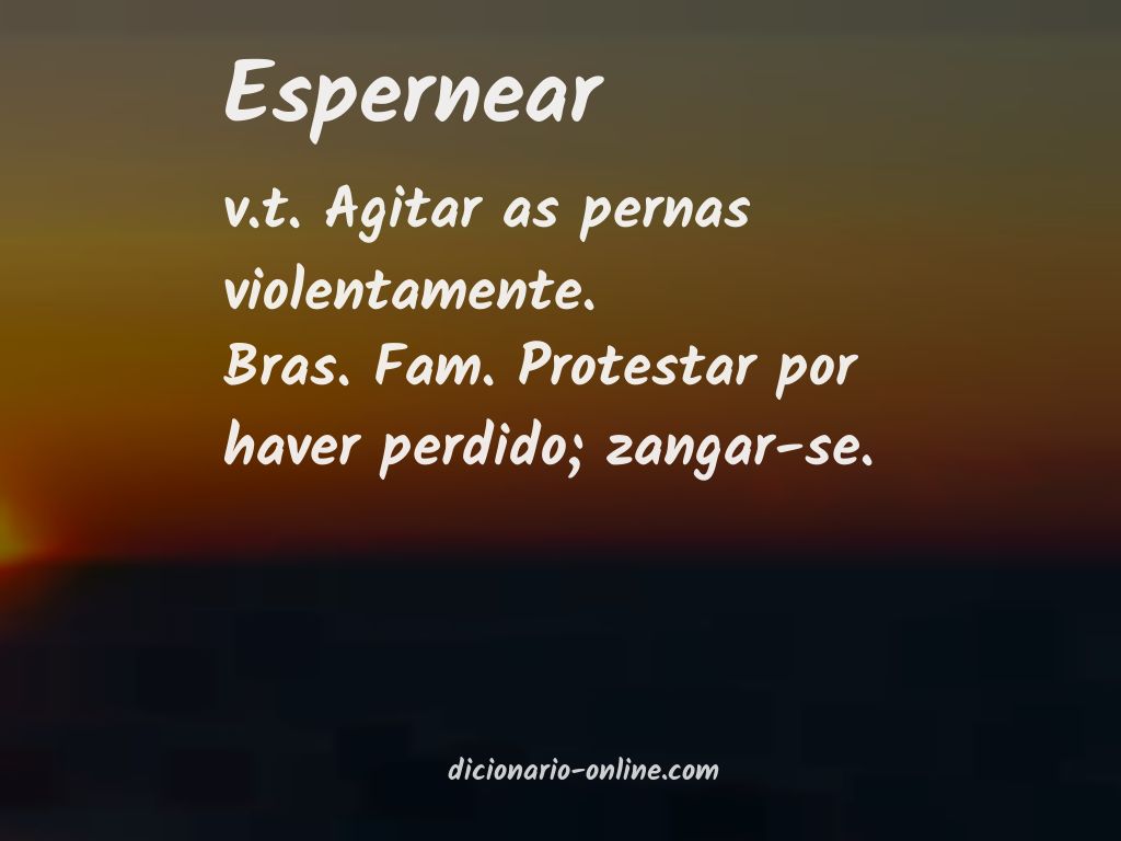 Significado de espernear