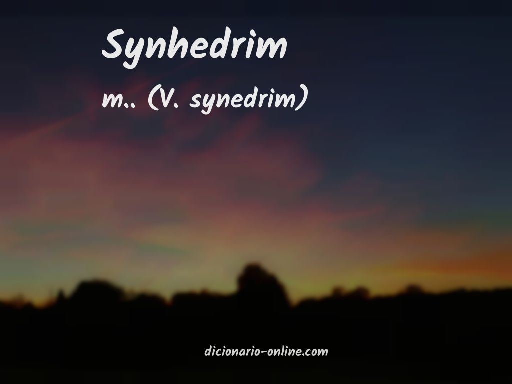 Significado de synhedrim