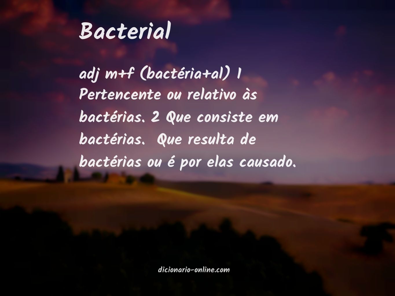 Significado de bacterial