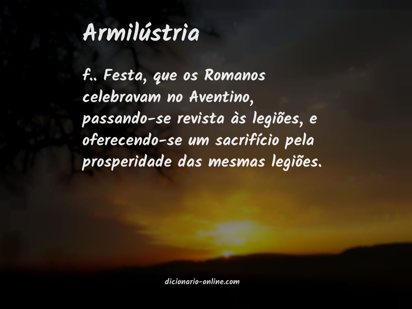 Significado de armilústria