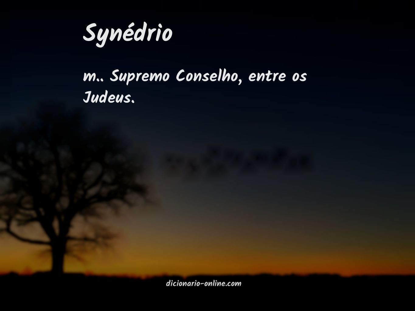 Significado de synédrio