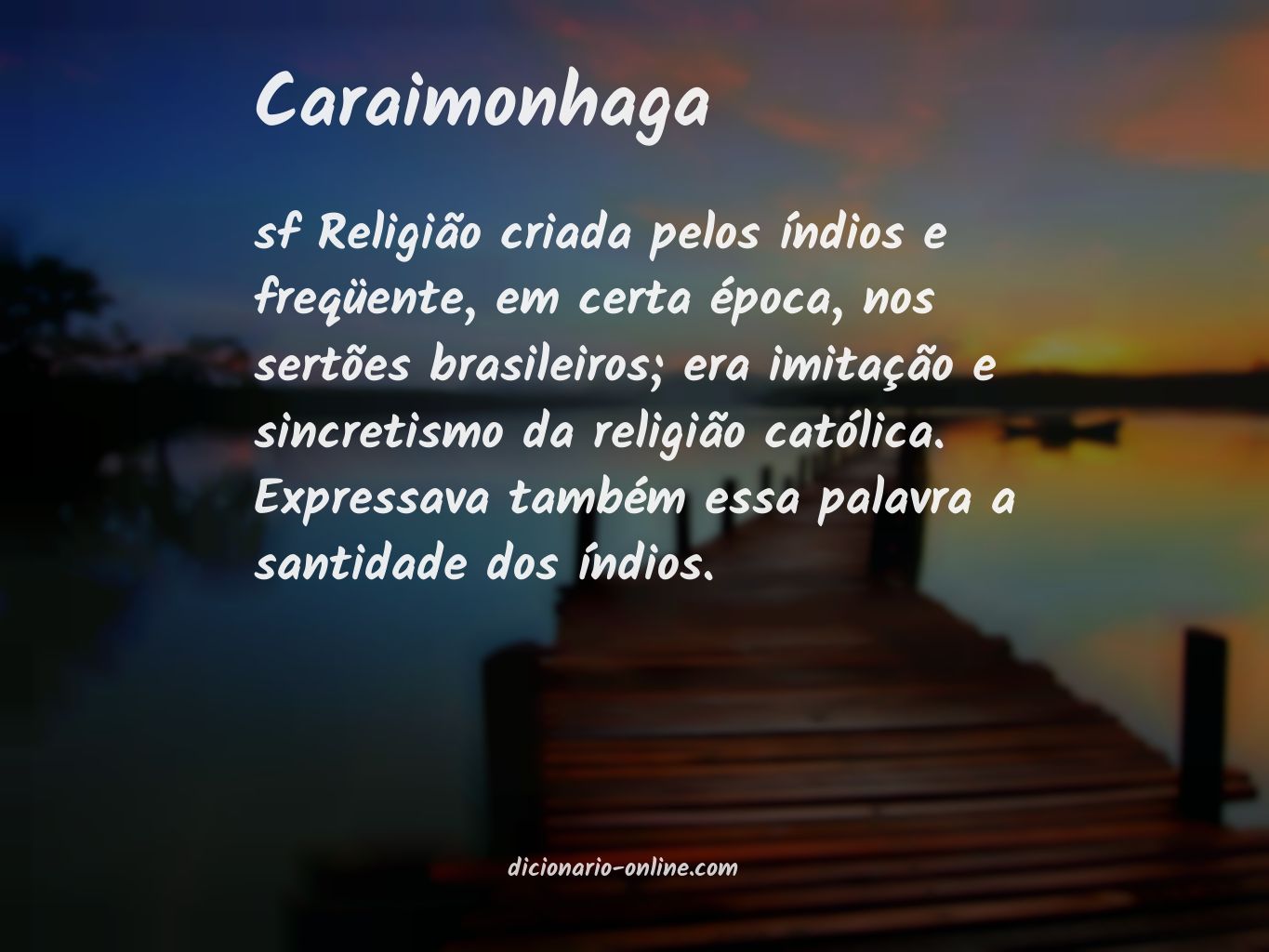 Significado de caraimonhaga