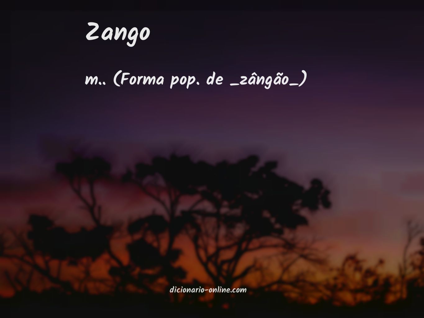 Significado de zango