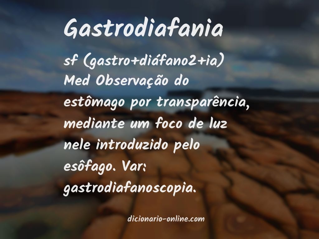 Significado de gastrodiafania