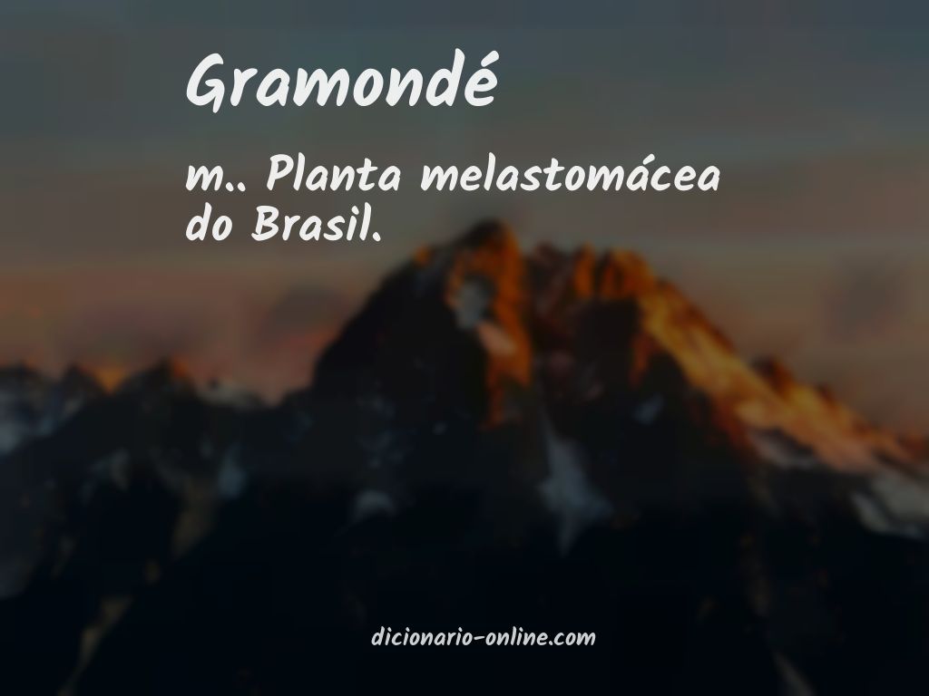 Significado de gramondé