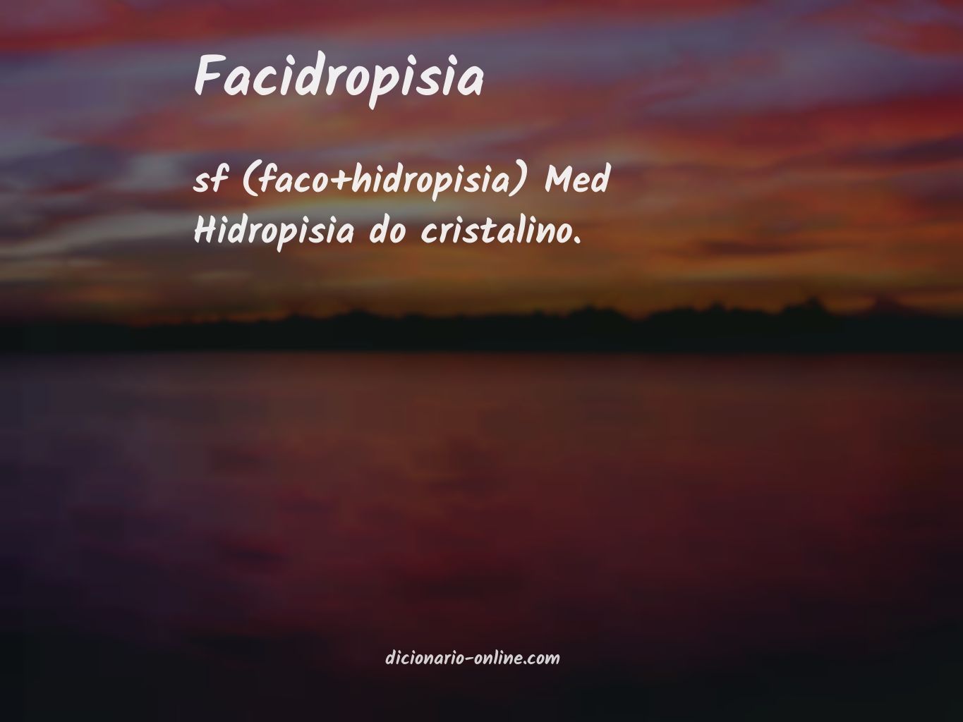 Significado de facidropisia