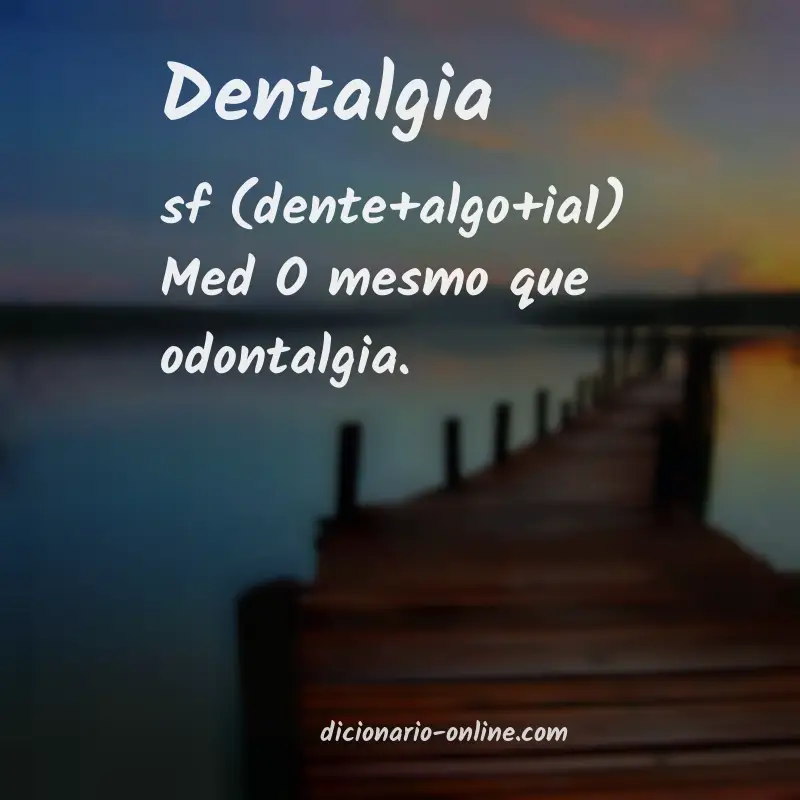 Significado de dentalgia