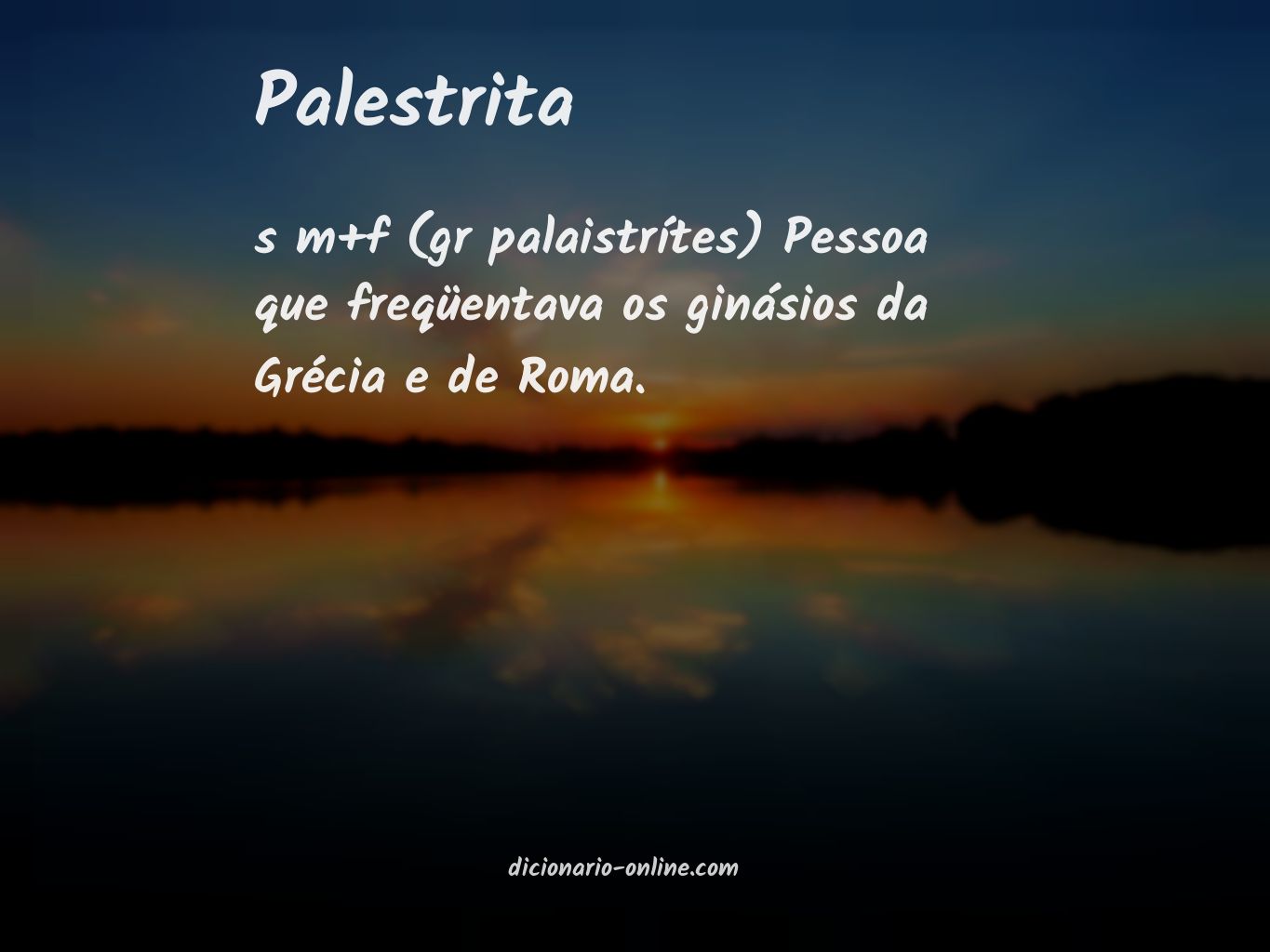 Significado de palestrita