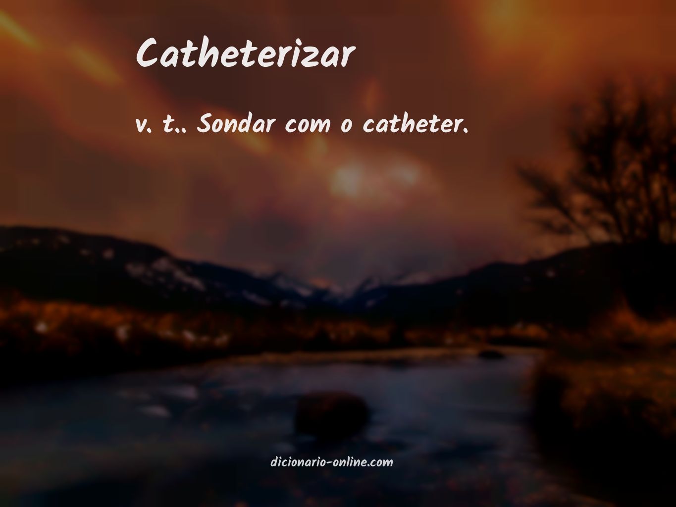 Significado de catheterizar