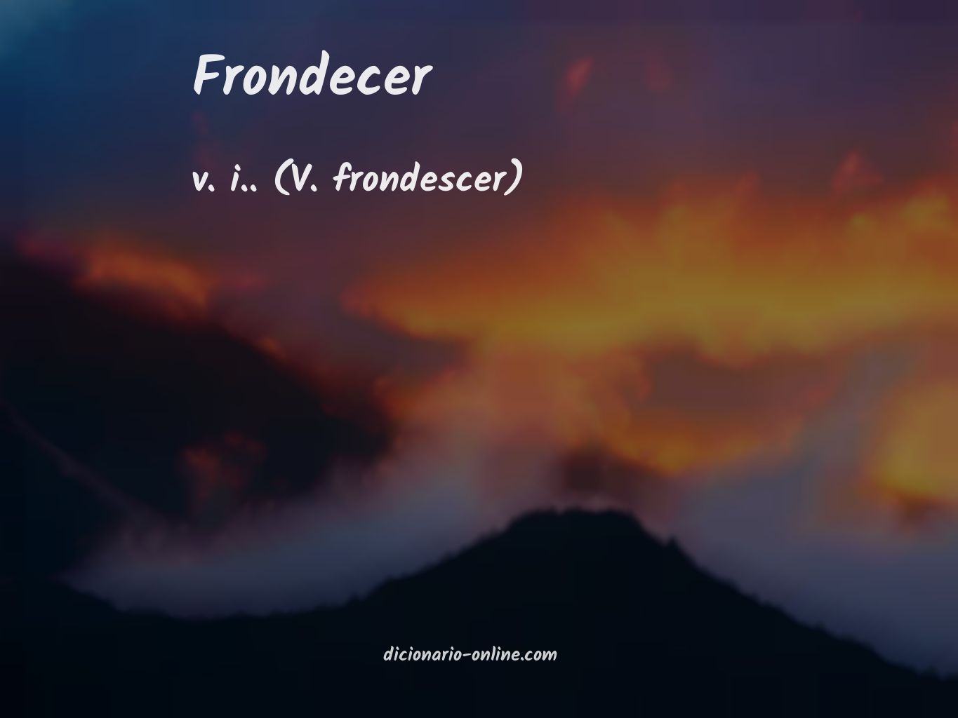 Significado de frondecer