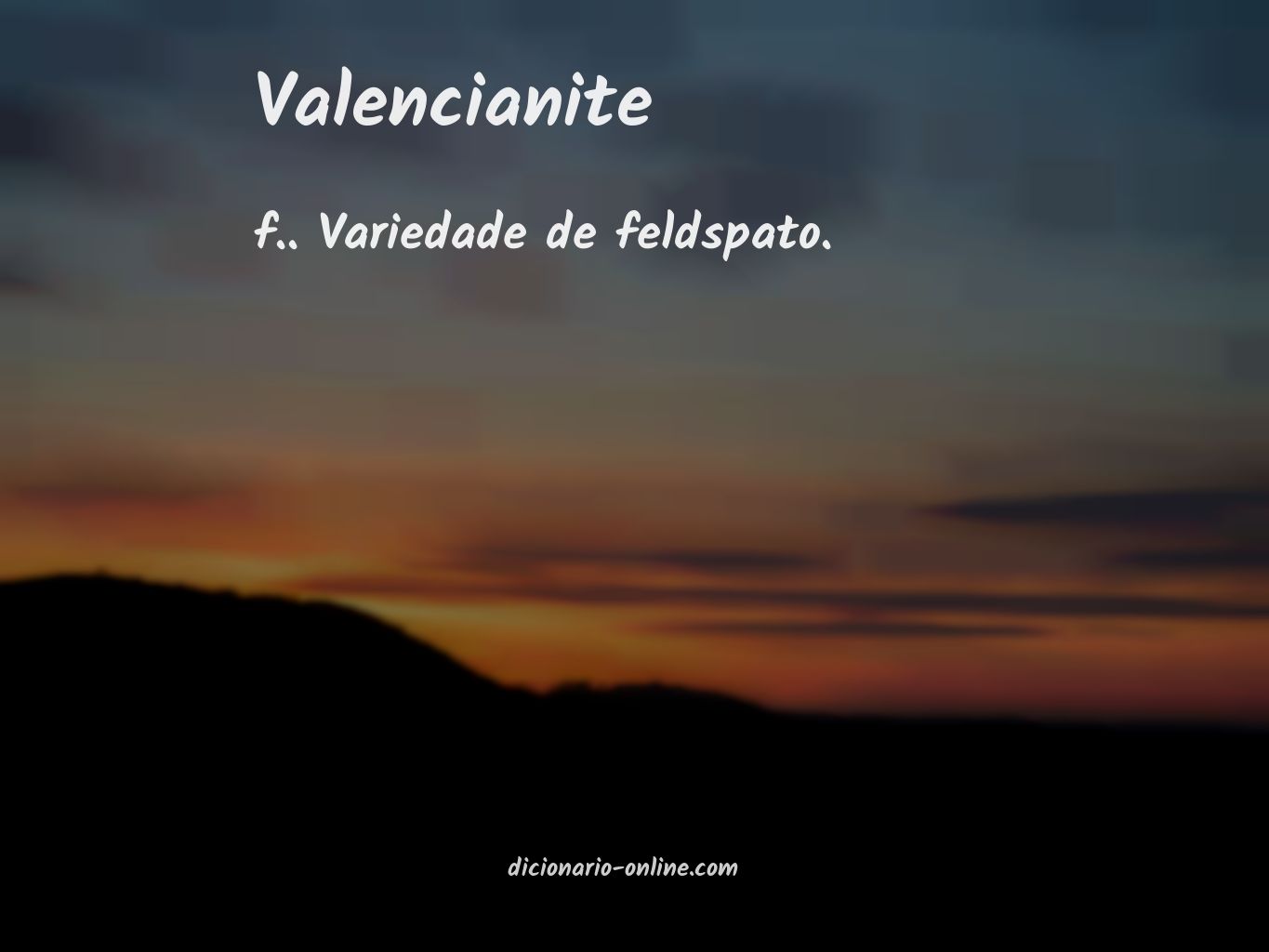 Significado de valencianite