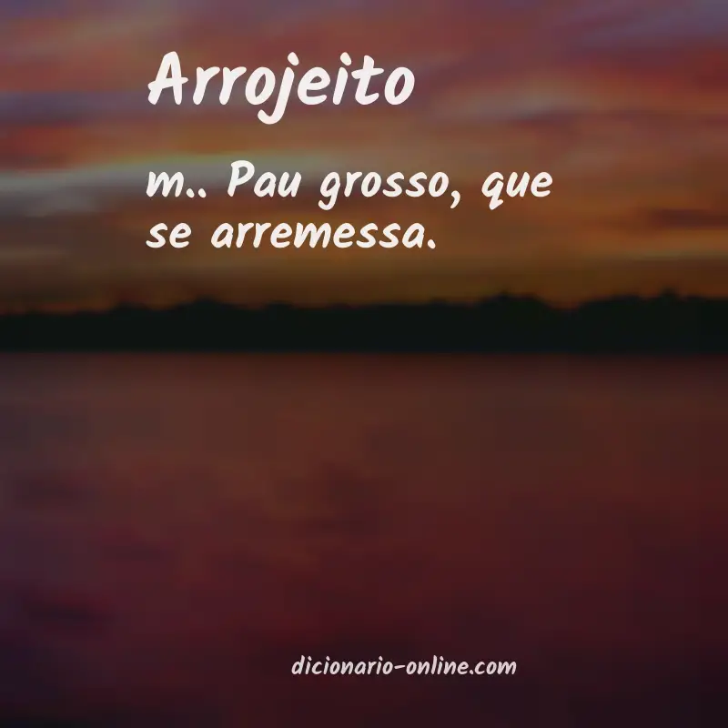 Significado de arrojeito