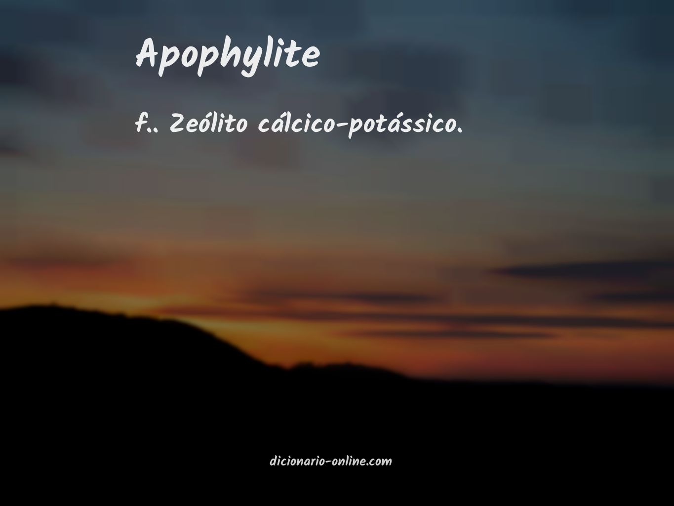 Significado de apophylite