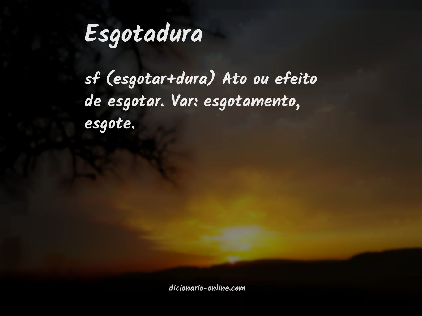 Significado de esgotadura