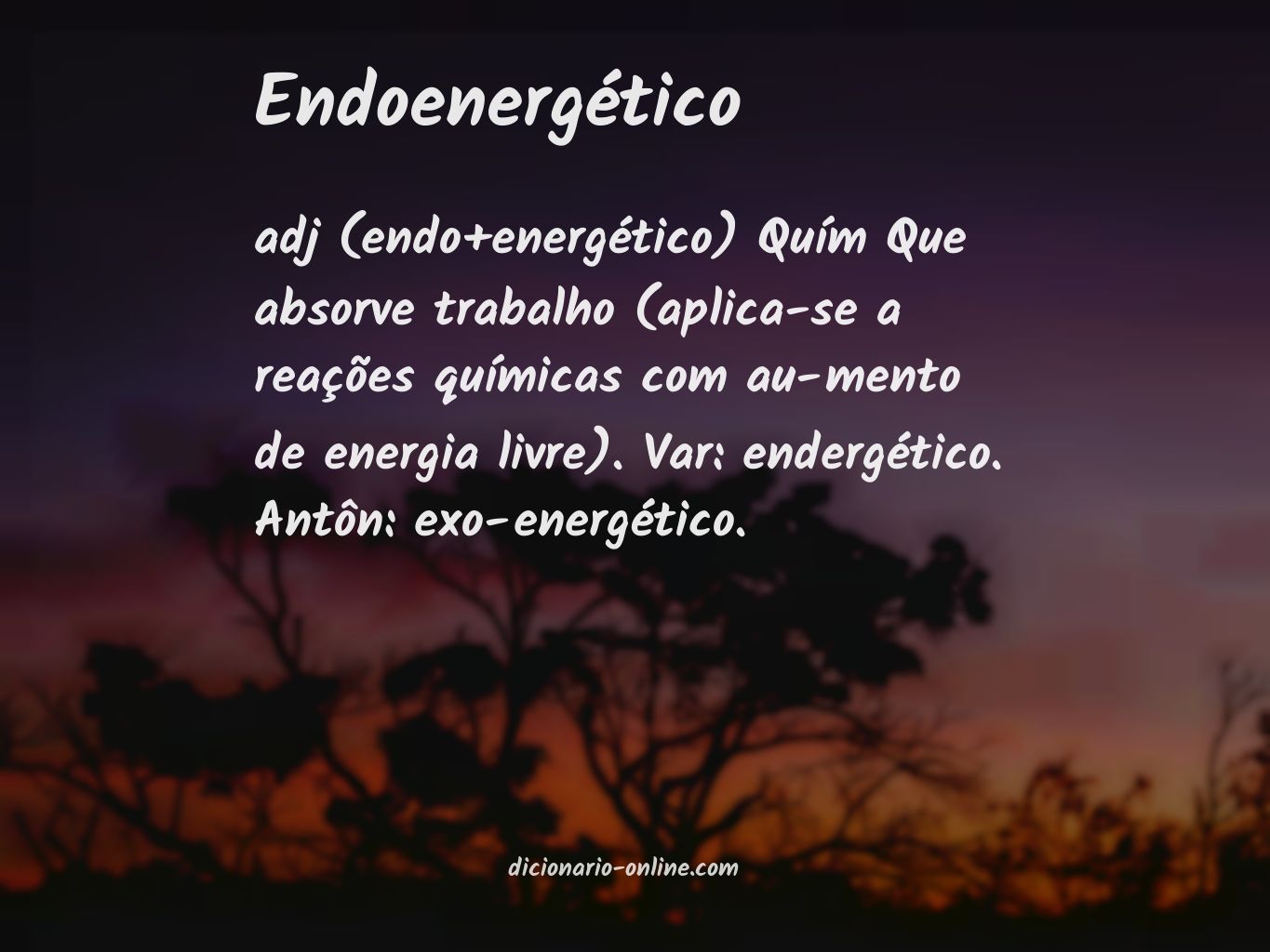 Significado de endoenergético