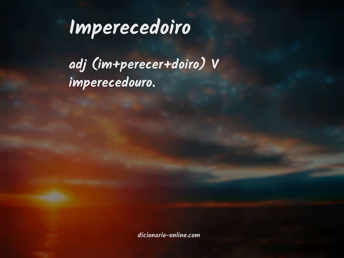 Significado de imperecedoiro