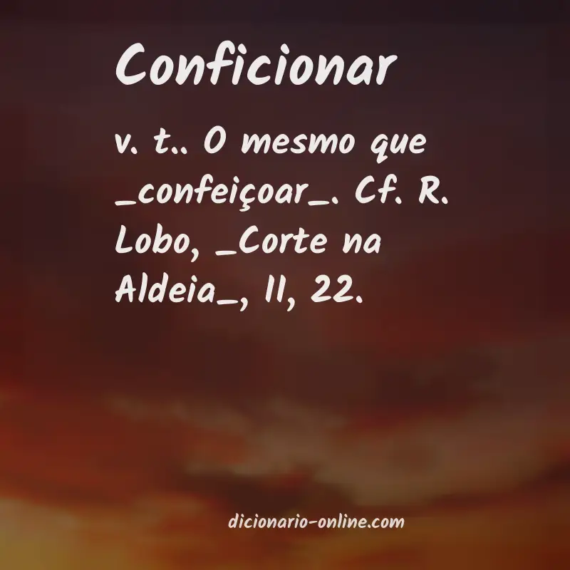Significado de conficionar