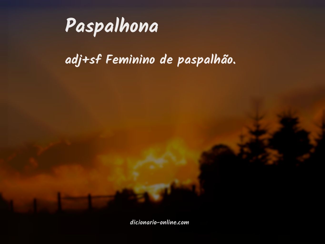 Significado de paspalhona